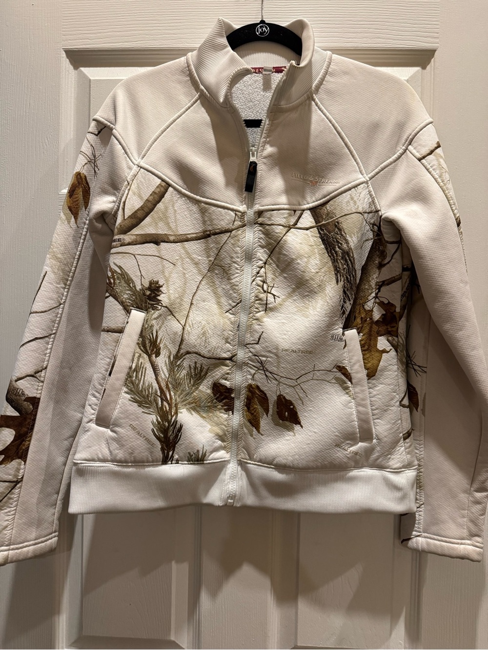 Field and Stream: Realtree Women's Cream Camo Full-Zip Fleece Jacket size small